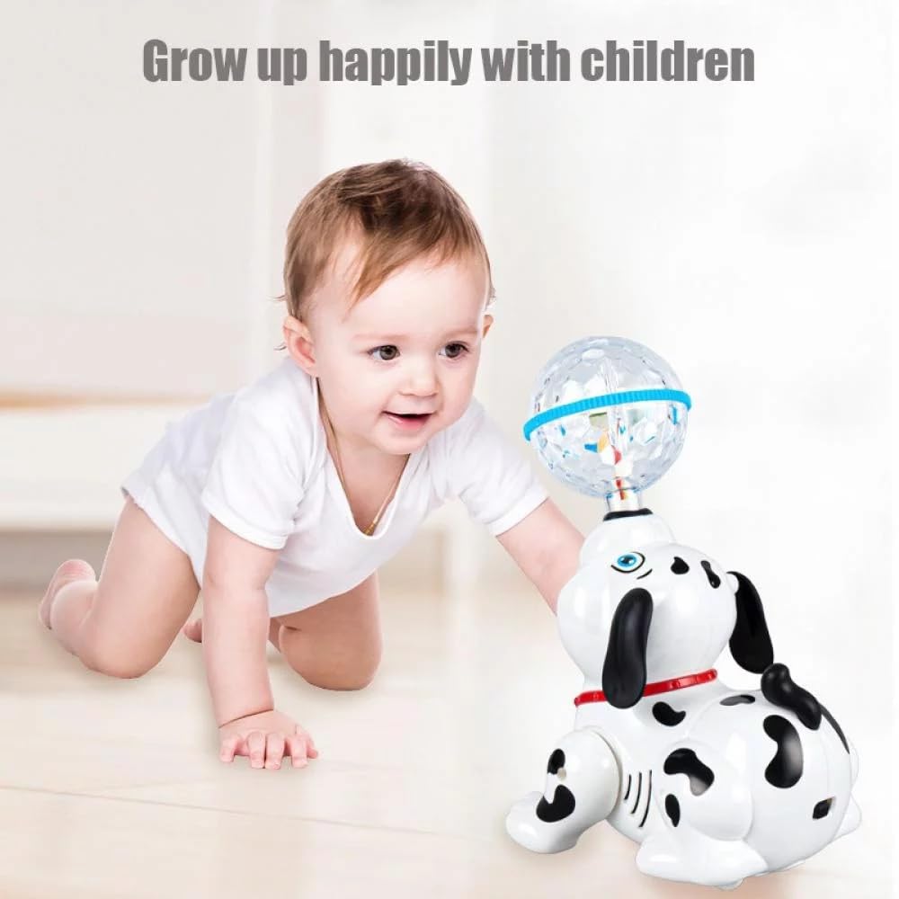 Dancing Dog Toy for Kids Babies with Music and 3D Flashing LED Light Ball - Cute Animal Puppy Gift for Boys and Girls