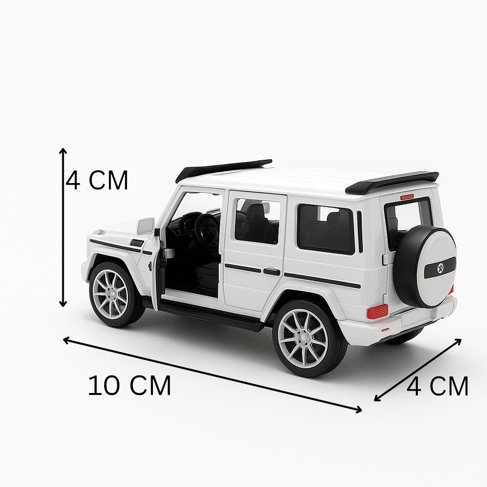Adofi Wagon G White Mini Diecast Model Metal Toy Car for Play &Décor|Openable Door|Pull Back Friction Car|Feels Real Design, 1/36 Scale