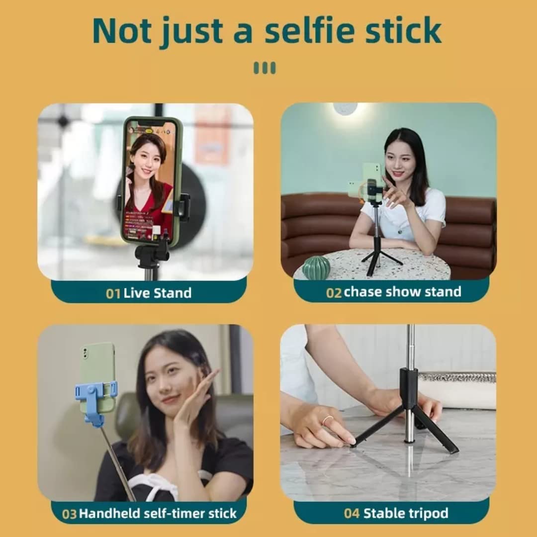 Dekoq Bluetooth Selfie Stick Tripod, Extendable 3 in 1 Aluminum Selfie Stick with Wireless Remote & Tripod Stand 270 Rotation, Lightweight All in One Extendable Selfie Sticks (White)