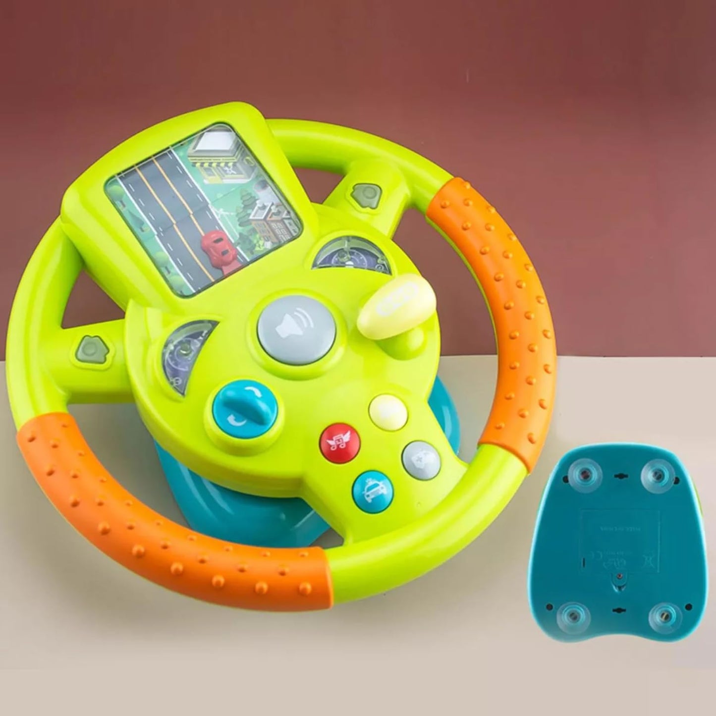Steering Wheel Toy for Kids Simulation Driving Car Toy with Light & Sound Mode Experience The Fun of Driving Car Toys - Automatic Steering Wheel