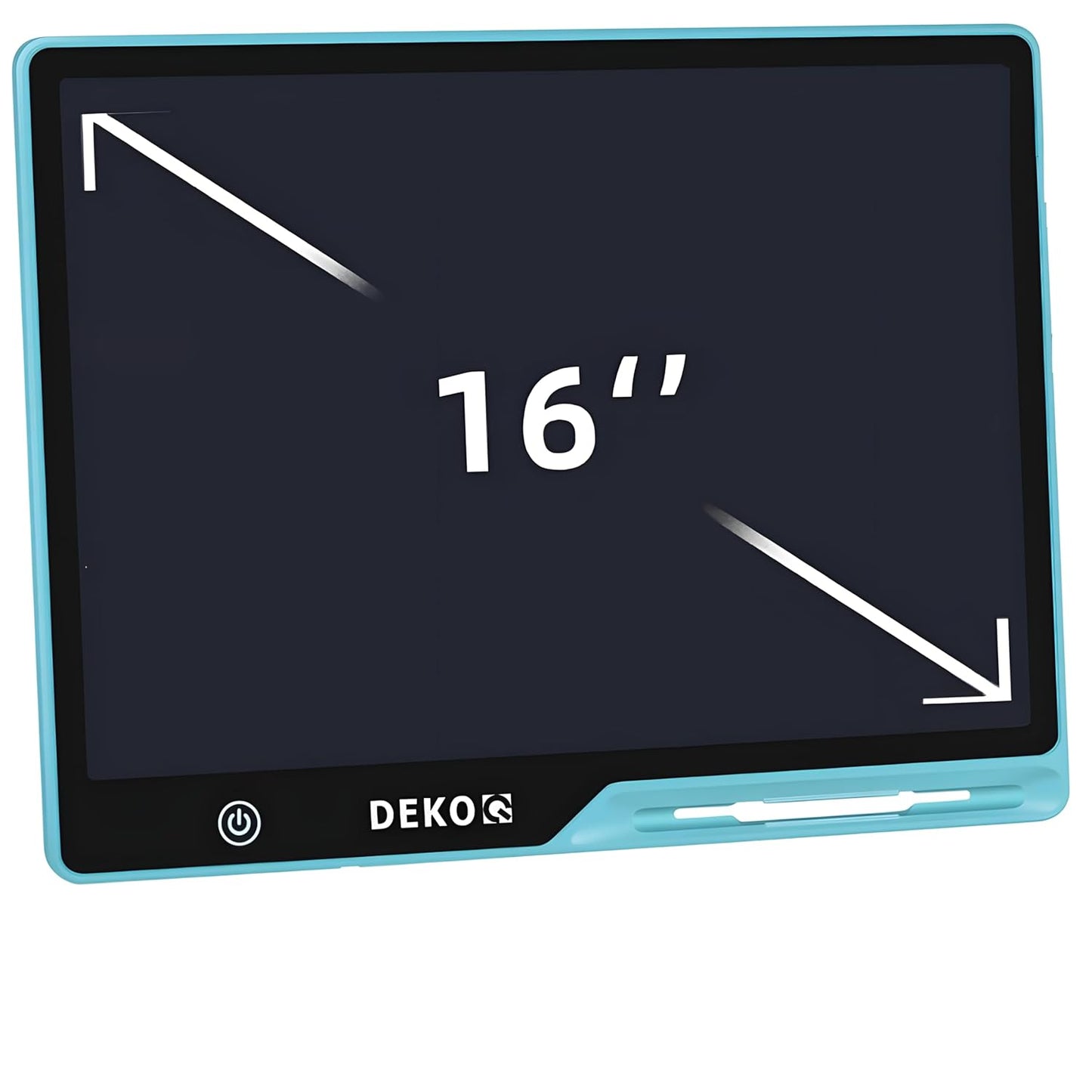 Dekoq Magic Slate 16-inch LCD Writing Tablet with Stylus Pen, for Drawing, Playing, Noting by Kids & Adults (Rechargeable LCD Writing Tablet) (Blue)