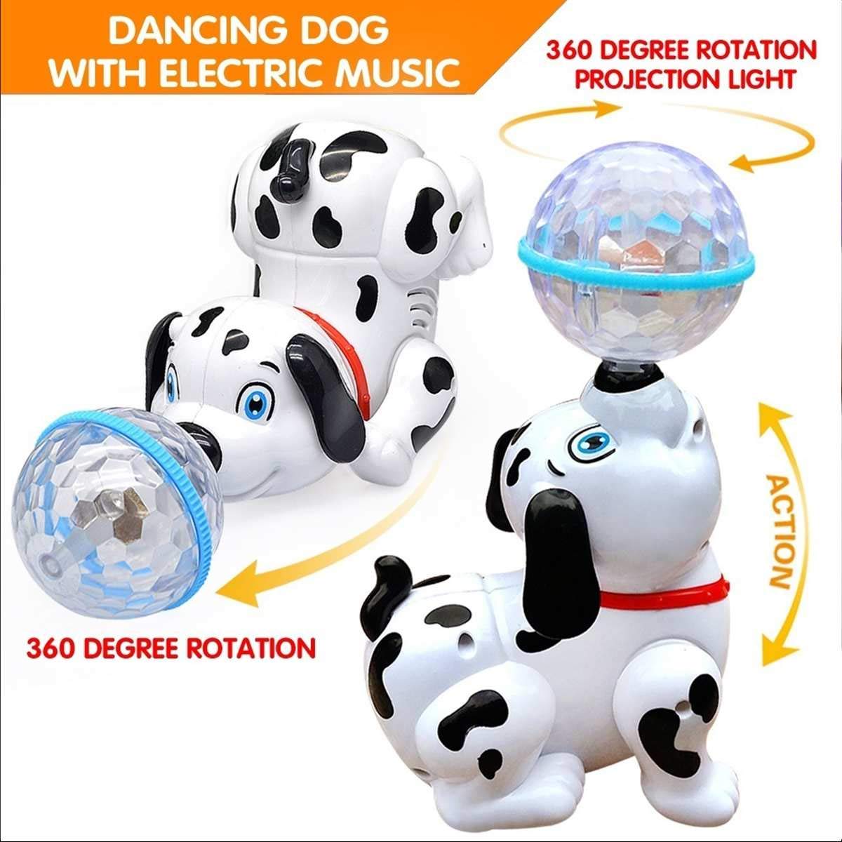Dancing Dog Toy for Kids Babies with Music and 3D Flashing LED Light Ball - Cute Animal Puppy Gift for Boys and Girls