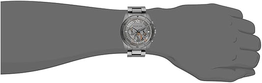 Analog Grey Dial Men's Watch, Brecken Gunmetal Tone Chronograph Men's Watch