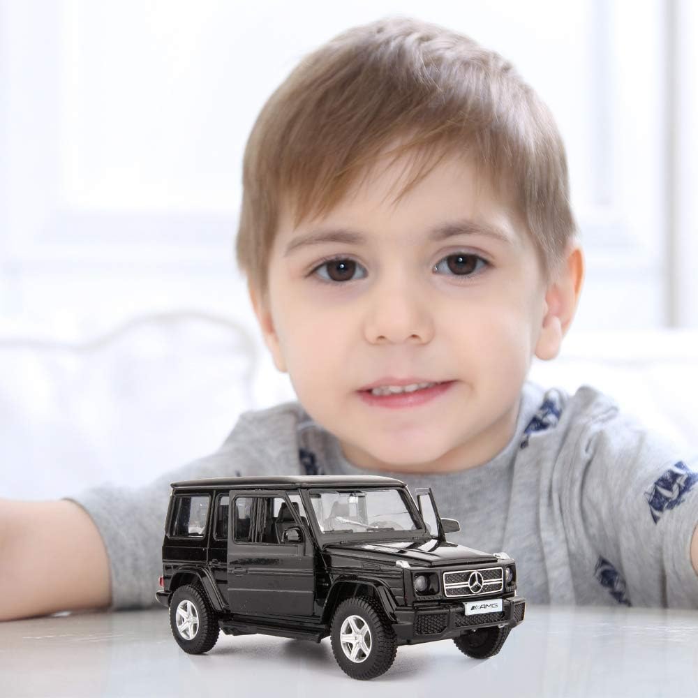 Adofi 1/36 Scale G63 Casting Car Model, Zinc Alloy G Wagon Toy Car for Kids, Pull Back Vehicles Toy Car for Toddlers Kids Boys Girls Gift (Black)