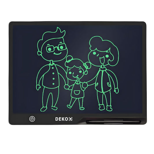 Dekoq LCD Writing Tablet for Kids 16 Inch, Toys for Girls Boys Drawing Pad for 3 4 5 6 7 8 Year Old Kid, Toddler Rechargeable Doodle Board Travel Essentials for Children (Black)