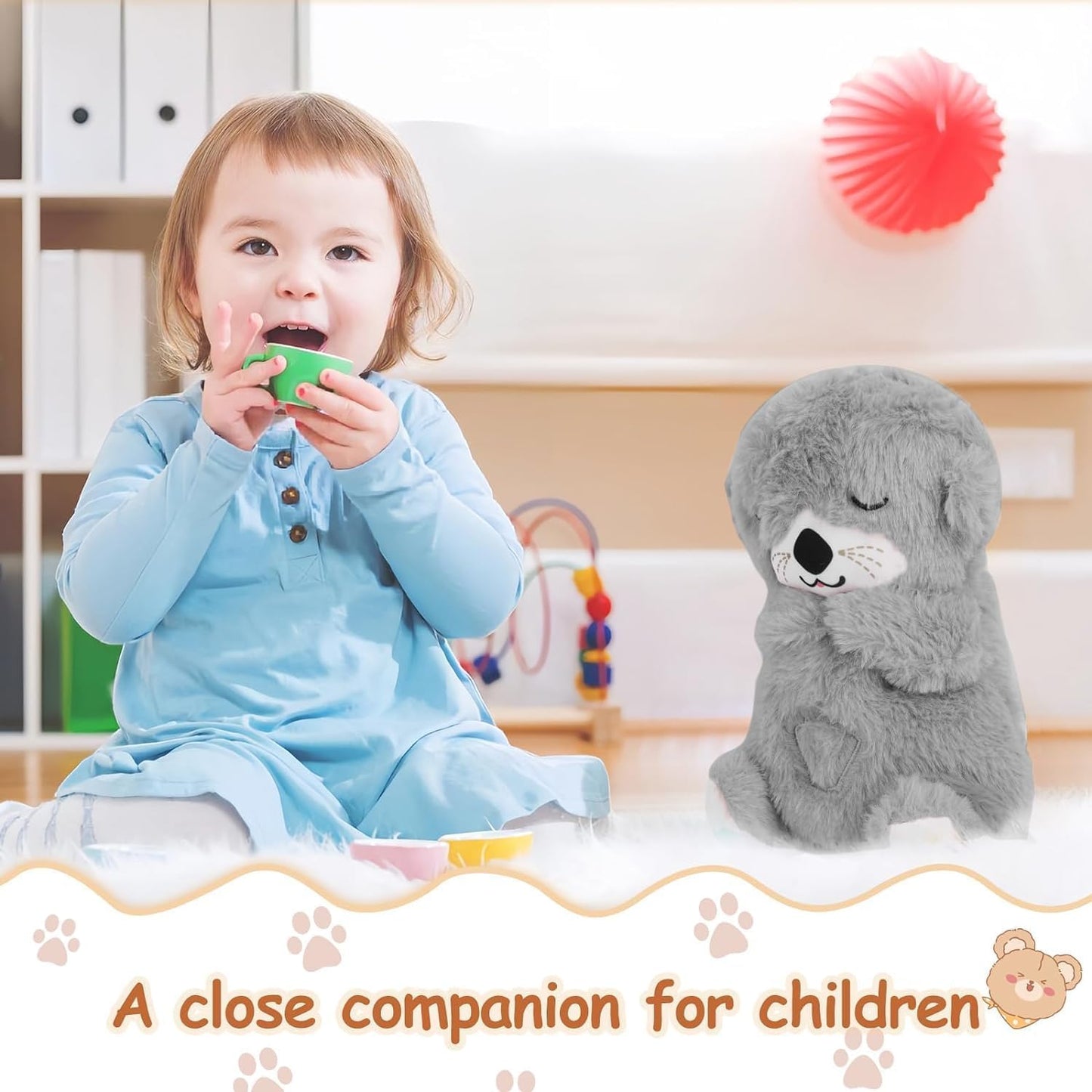 Plush Baby Toy with Music, Sounds, Lights and Breathing Motion, Breathing Toy with Lights | Gift for Kids | Size 30cm,Pack of 1 (Breathing Teddy)
