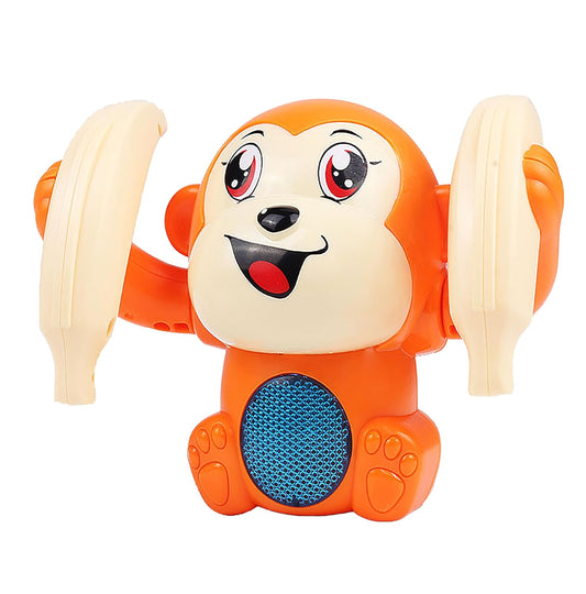 Dancing Spinning Rolling Tumble Monkey Voice Activated Banana Monkey with Music Light and Sound Effects (Colour as per Stock)