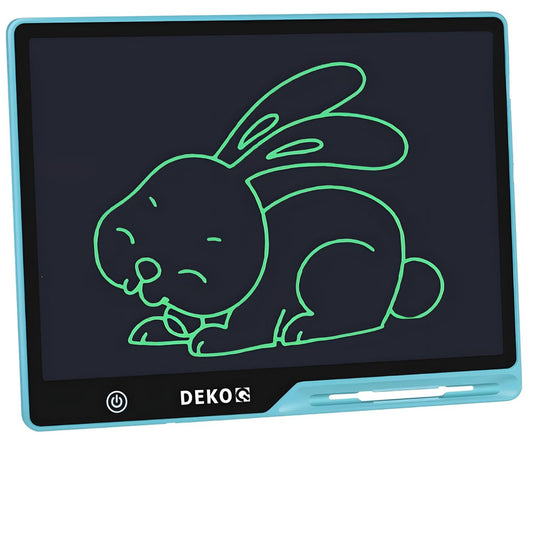 Dekoq Magic Slate 16-inch LCD Writing Tablet with Stylus Pen, for Drawing, Playing, Noting by Kids & Adults (Rechargeable LCD Writing Tablet) (Blue)