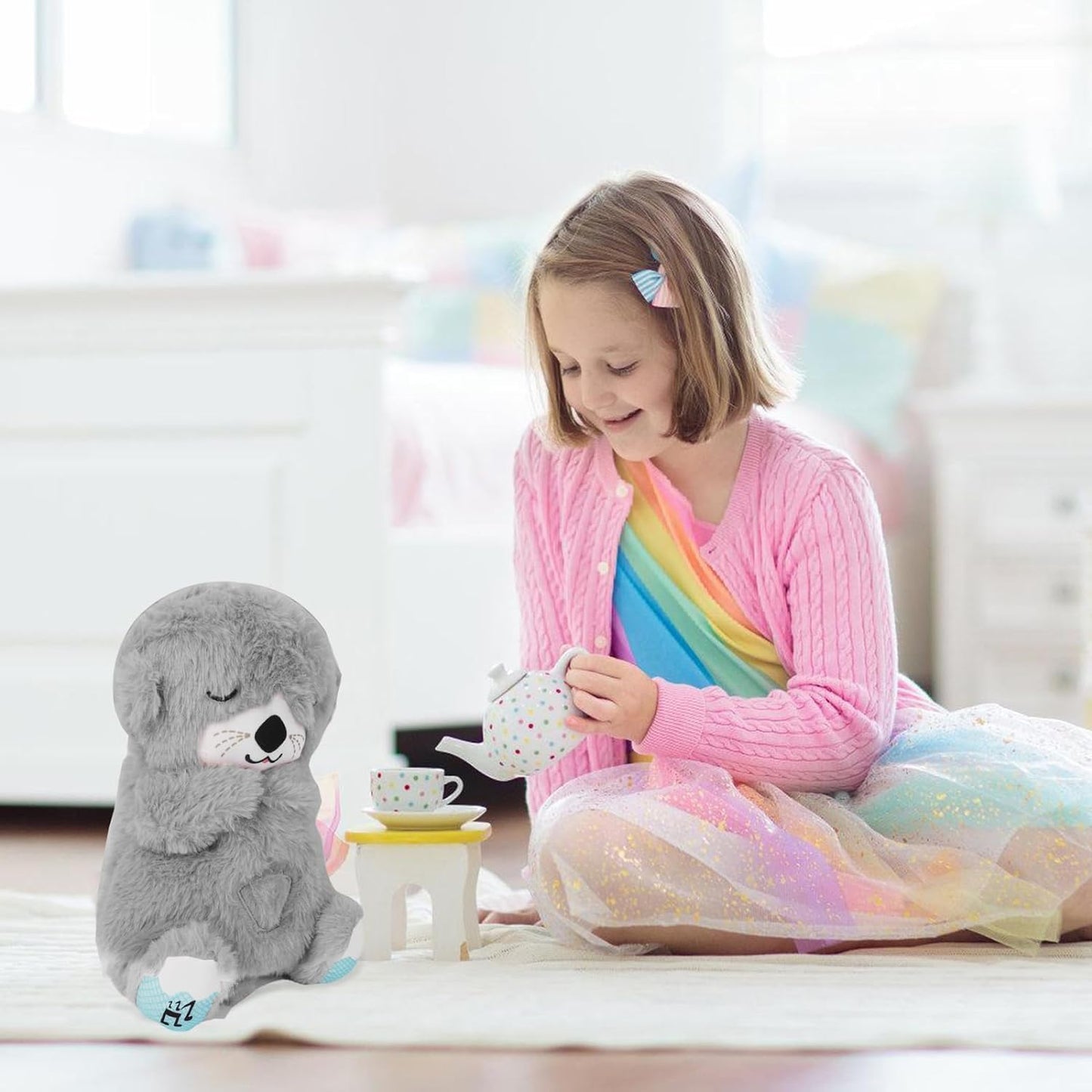 Plush Baby Toy with Music, Sounds, Lights and Breathing Motion, Breathing Toy with Lights | Gift for Kids | Size 30cm,Pack of 1 (Breathing Teddy)