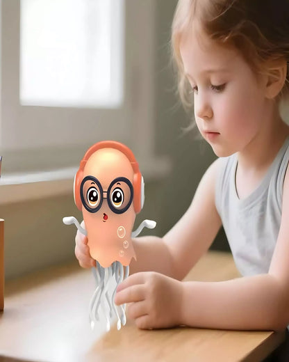 Adofi Dancing Jellyfish Baby Toy, Crawling Jellyfish Tummy Time Toy, Xms Gifts Magic Dancing Music Crawling Toys for 3 4 5 6 7 8 Year Old Boy Girl Kids Birthday Gifts, Presents