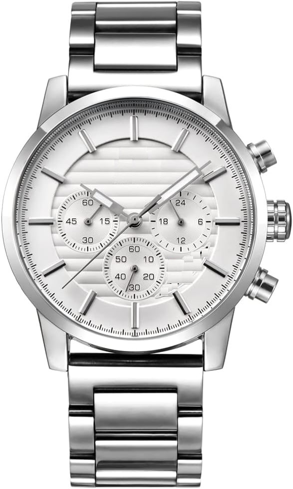 Classic Fashion Watches Large Dial Analogue Quartz Watch Elegant Gift for Men Watches Quartz Stainless Steel Strap for Men's