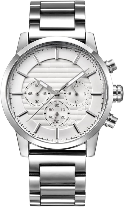 Classic Fashion Watches Large Dial Analogue Quartz Watch Elegant Gift for Men Watches Quartz Stainless Steel Strap for Men's