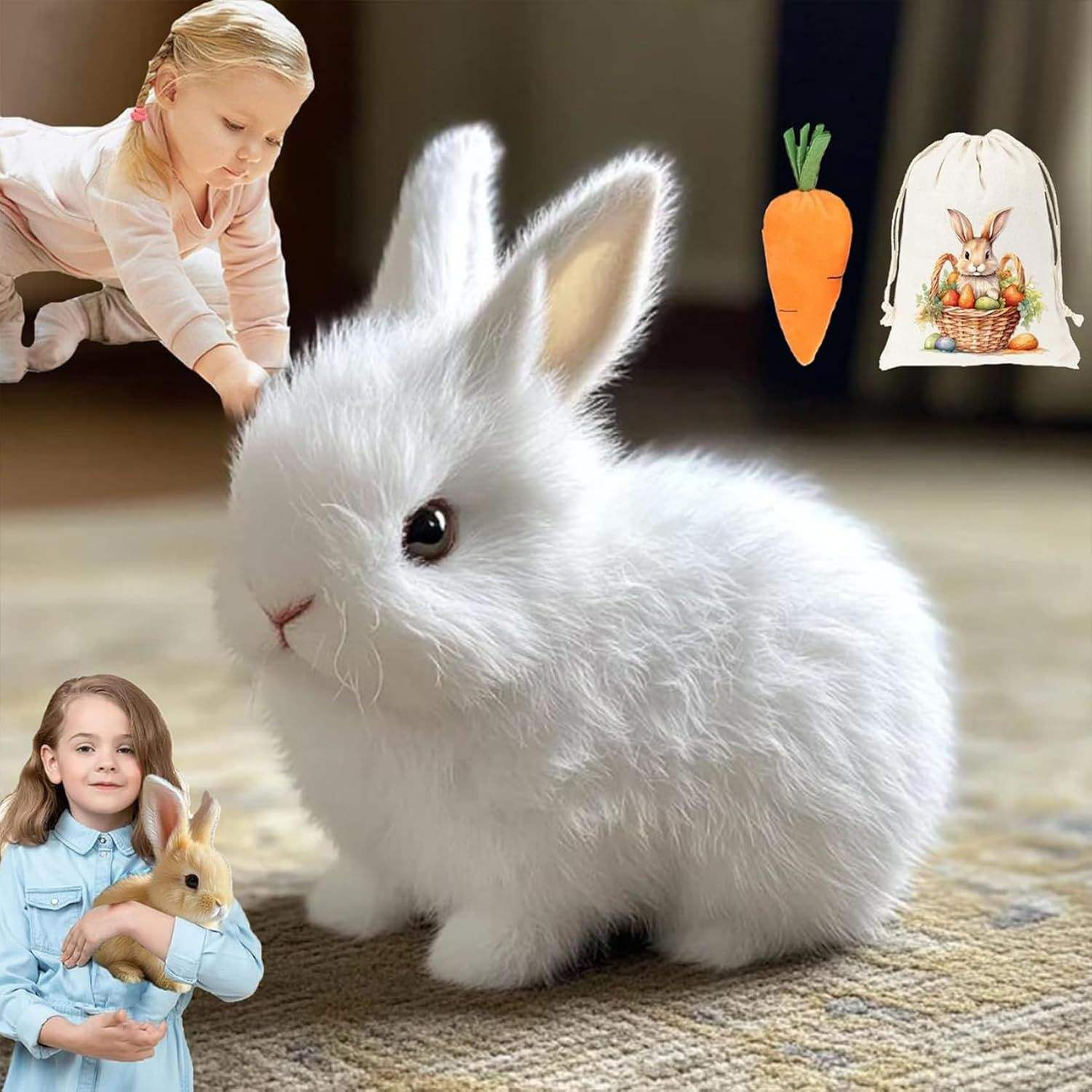 Gift Bunny Toy Stuffed Toys Realistic Bunny That Moves Jumping Twitching Bundy Realistic Bunny