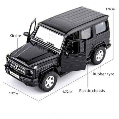 Adofi 1/36 Scale G63 Casting Car Model, Zinc Alloy G Wagon Toy Car for Kids, Pull Back Vehicles Toy Car for Toddlers Kids Boys Girls Gift (Black)