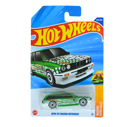 Hot Wheels - BMW M3 Wagon - HW Wagons 5/5 - JBB48 - Short Card - Stanley - Castrol - Michelin - Green - Mattel 2025 - Licensed BMW Model - 1:64