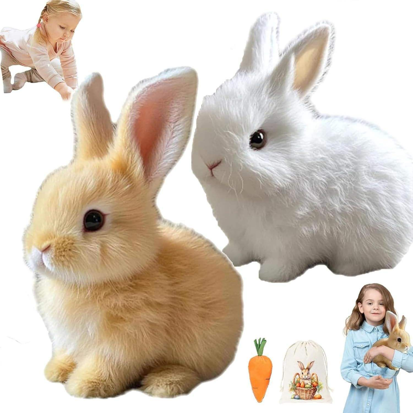 Gift Bunny Toy Stuffed Toys Realistic Bunny That Moves Jumping Twitching Bundy Realistic Bunny