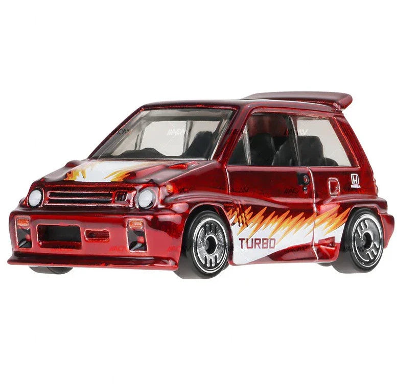 Hot Wheels Ultra Hots Retro 1:64 85 Honda City Turbo II for 3 Years & Above (Red)