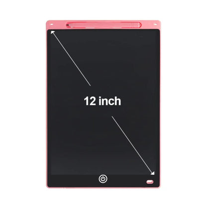 Adofi LCD Writing Tablet Screenwriting Toys Board Smart Digital E-Note Pad 12 Inch Light Weight Magic Slate for Drawing Playing Noting by Kids and Adults Best Birthday Gift Girls Boys (Pink)