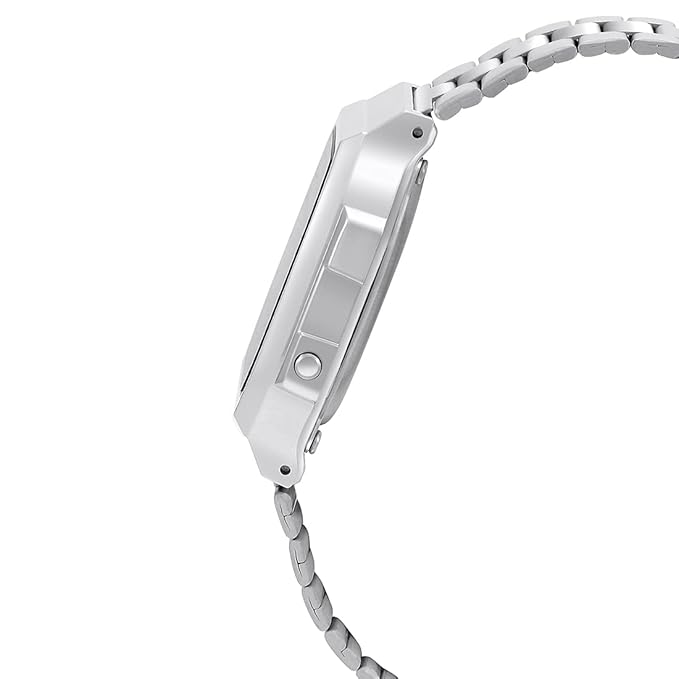 Unisex Vintage A168WA-1WDF Black Digital Dial Silver Stainless Steel Band D131