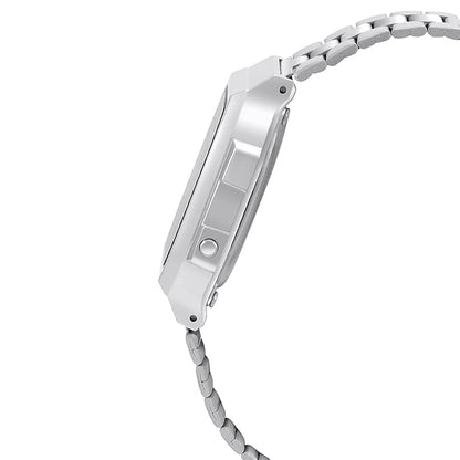 Unisex Vintage A168WA-1WDF Black Digital Dial Silver Stainless Steel Band D131