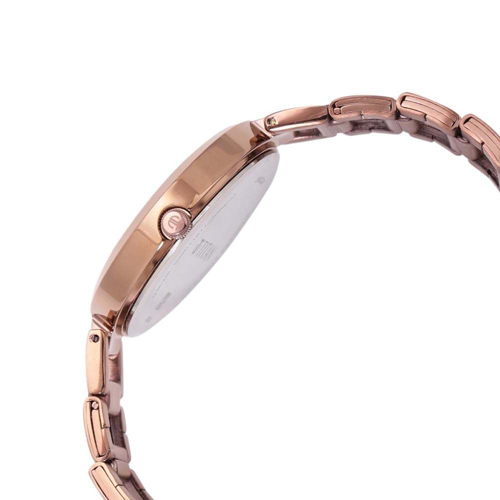 Stainless Steel Analog Brown Dial Women Casual Watch, Analog Silver Dial Women's Watch, Stainless Steel, Gold Strap