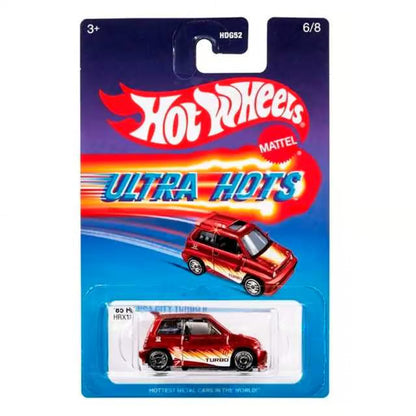 Hot Wheels Ultra Hots Retro 1:64 85 Honda City Turbo II for 3 Years & Above (Red)