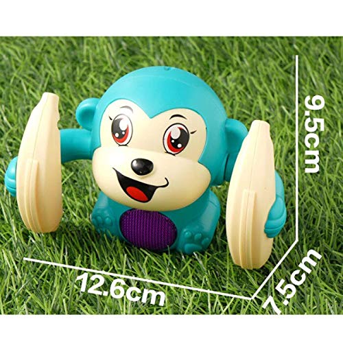 Dancing Spinning Rolling Tumble Monkey Voice Activated Banana Monkey with Music Light and Sound Effects (Colour as per Stock)