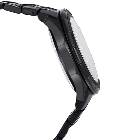 Edifice Round Shape Men - EX191 Helios Watch Store Standard Chronograph, Analogue watch with a black circular case