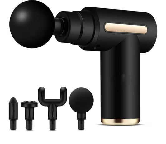 Ample wings Charge Go Massage Gun | Body Massager for Pain Relief | Massage Gun for Back Leg & Full Body | 4 Specialized Heads For Full Body Pain Relief