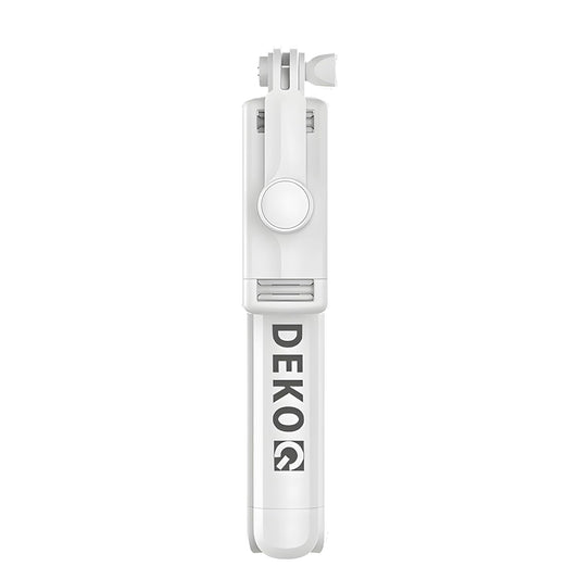 Dekoq Tripod, Extendable 3 in 1 Stainless Steel Bluetooth with Wireless Remote, for Mobile Phone/GoPro/Camera (White)