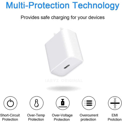 Dekoq Iphone 20 Watt Fast Charging Adapter Compatible upto appIe iPhone 14,14 Pro,14 Pro Max