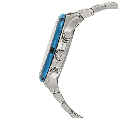 Casio Edifice EF-539D-1A2VDF Analog Black Dial Men Watch Silver Metal Strap (ED462)