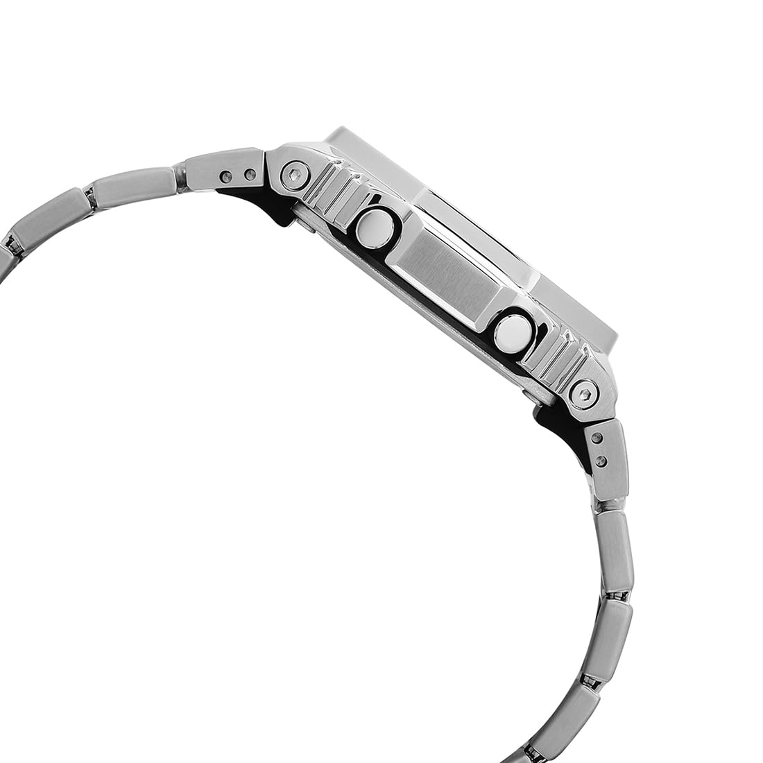 Analog-Digital Silver Dial Men, Analog Round Dial Men's Watch Chronograph Dial Men's Watch