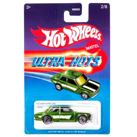 Hot Wheels Ultra Hots Retro 1:64 71 Datsun 510 for 3 Years & Above (Green)
