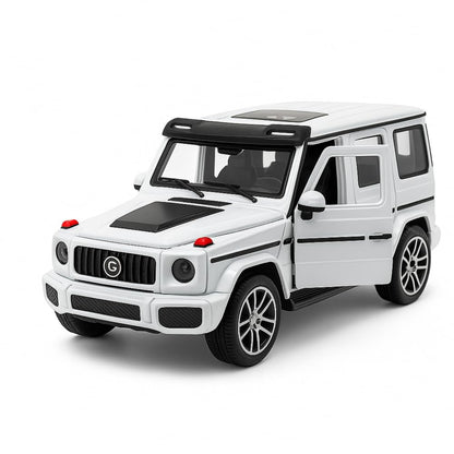 Adofi Wagon G White Mini Diecast Model Metal Toy Car for Play &Décor|Openable Door|Pull Back Friction Car|Feels Real Design, 1/36 Scale