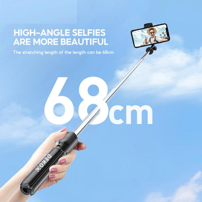 Dekoq 3 in 1 Extendable Selfie Stick Tripod - Stainless Steel with Wireless Remote for Mobile Phone/GoPro/Camera (Black)