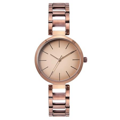 Stainless Steel Analog Brown Dial Women Casual Watch, Analog Silver Dial Women's Watch, Stainless Steel, Gold Strap
