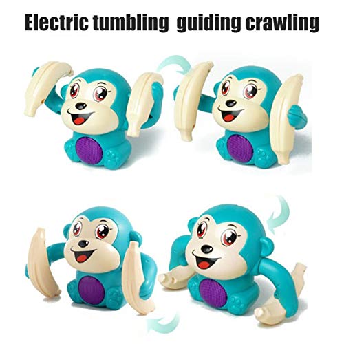 Dancing Spinning Rolling Tumble Monkey Voice Activated Banana Monkey with Music Light and Sound Effects (Colour as per Stock)