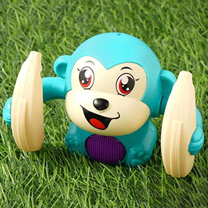 Dancing Spinning Rolling Tumble Monkey Voice Activated Banana Monkey with Music Light and Sound Effects (Colour as per Stock)