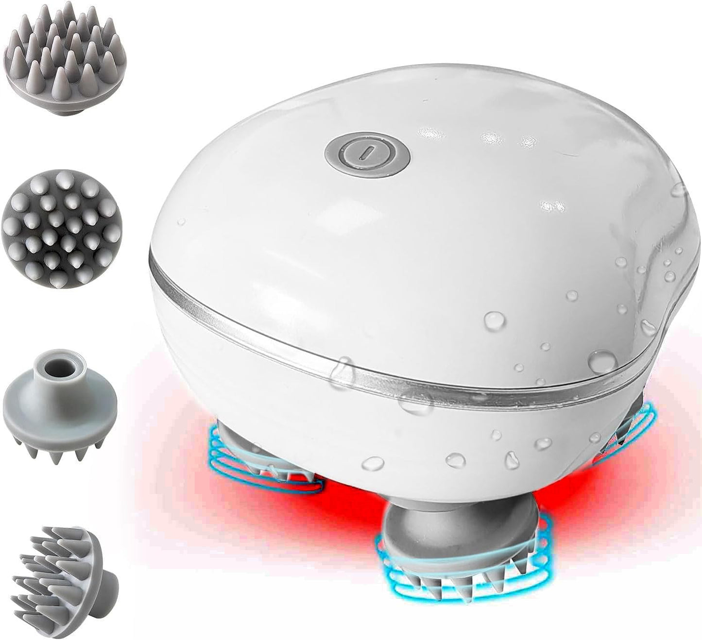 Ample Wings Head Massager For Scalp | Rechargeable Electric Scalp Massager For Hair Growth | 96 Silicon Kneading Points With Detachable Heads | 1 YEAR WARRANTY | MULTICOLOUR