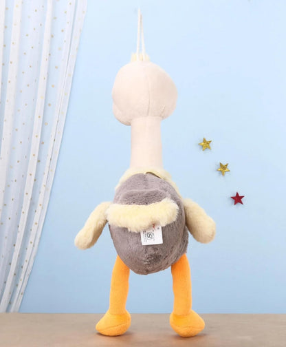 Flinge Plush Duck Stuffed Animal Toy, 40 cm, Grey and White, Long Neck Design with Orange Feet
