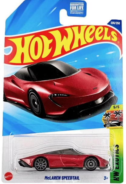 Hot Wheels McLaren Speedtail [Maroon/Red] Exotics 5/5, 209/250, 1:64 Scale Diecast Vehicle