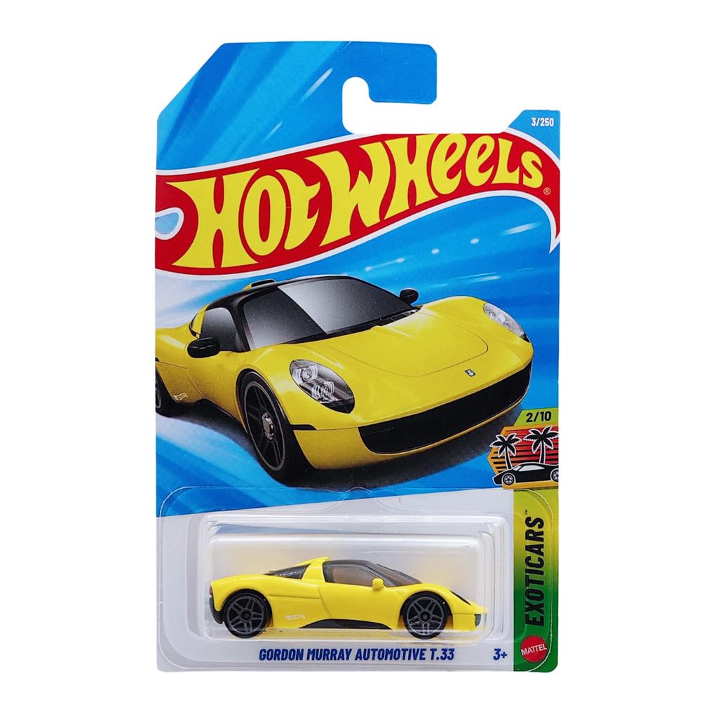 Hot Wheels Gordon Murray Automotive T.33 Exoticars Ages 3 and Up 3/250 (Yellow)