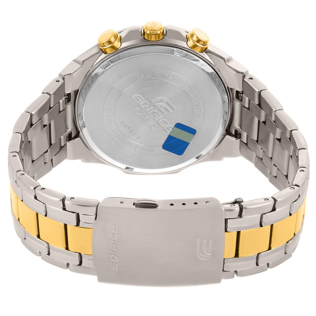 Casio EDifice EFR-539SG-7AVUDF White Analog Dial Dual Tone Stainless Steel Band Men's Watch Chronograph 100M Water Resistant EX189