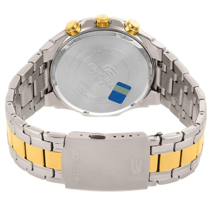 Casio EDifice EFR-539SG-7AVUDF White Analog Dial Dual Tone Stainless Steel Band Men's Watch Chronograph 100M Water Resistant EX189