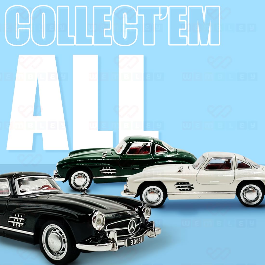 Adofi Wembley Metal Diecast Vintage Car| Mini Pull Back Toy Car with Lights & Sound| Premium Next-Level Toy with Openable Doors & More (Beige), 3+ Years