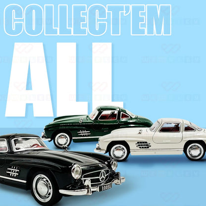 Adofi Wembley Metal Diecast Vintage Car| Mini Pull Back Toy Car with Lights & Sound| Premium Next-Level Toy with Openable Doors & More (Beige), 3+ Years