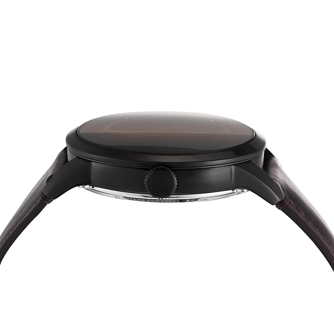 Analog Brown Dial Men's Leather Band Watch