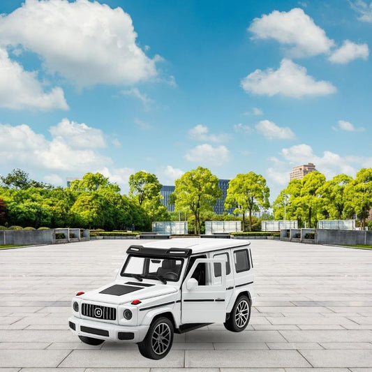 Adofi Wagon G White Mini Diecast Model Metal Toy Car for Play &Décor|Openable Door|Pull Back Friction Car|Feels Real Design, 1/36 Scale