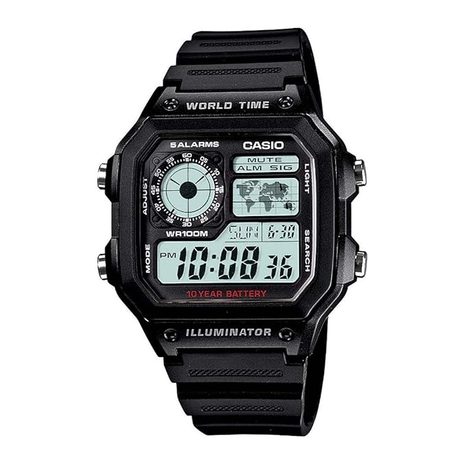 Youth Series Digital Grey Dial Men's Watch - AE-1200WH-1AVDF(D097)